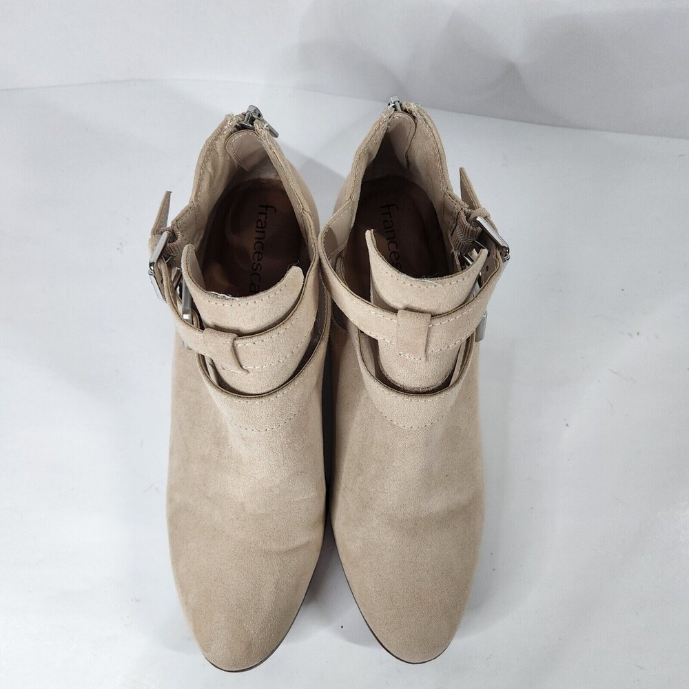 Francesca's Portia Buckle Faux Suede Ankle Booties size 7 Fall Boho - Picture 6 of 8